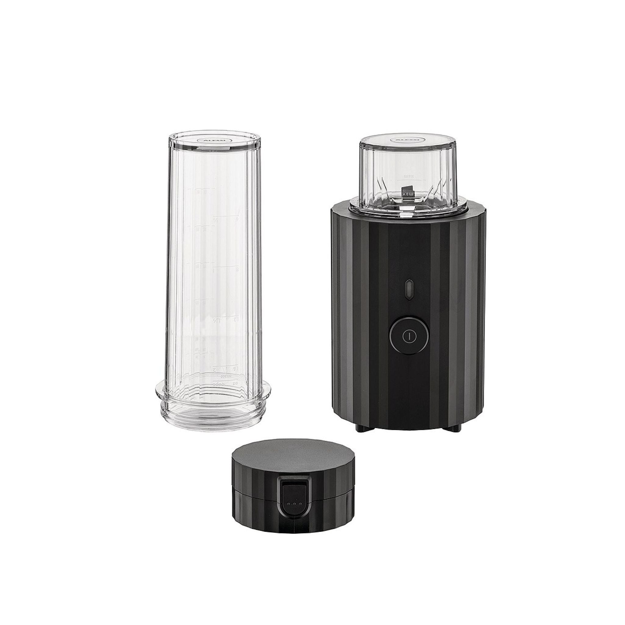 ALESSI Plisse Blender - Powerful 1000W Countertop Blender with 6 Speeds, Black - Perfect for Smoothies, Shakes, Soups & Food Prep in Modern Kitchens