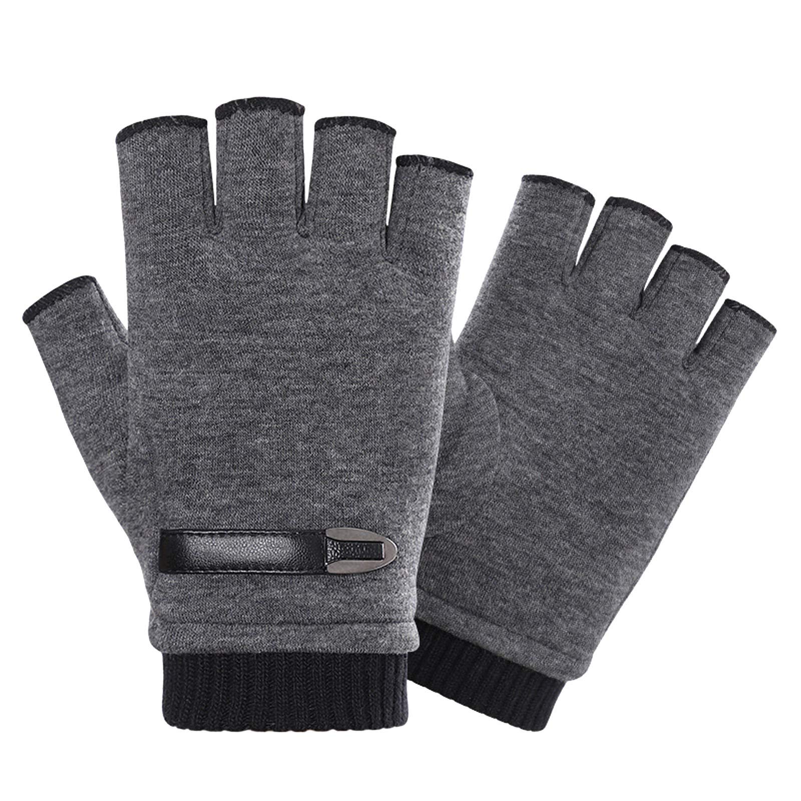 Winter Sports Gloves for Men - Thickened Plush Warm Gloves & Mittens for Outdoor Activities, Running, Hiking, and Skiing - Touchscreen Compatible Cold Weather Accessories