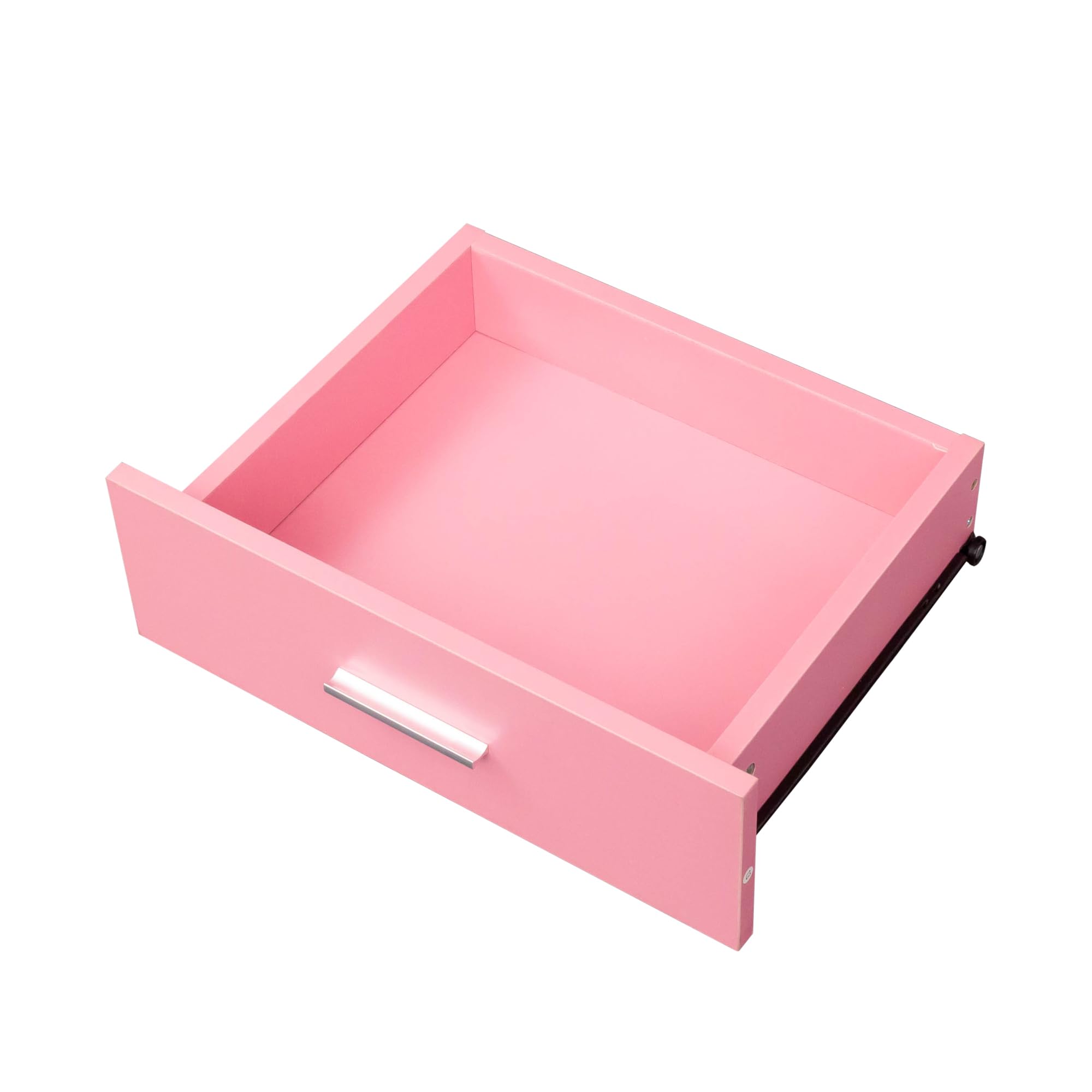 Pink Salon Storage Cabinet - Wall Mount Hair Stylist Station with Lockable Drawers & Appliance Holders for Barber Shop Organization