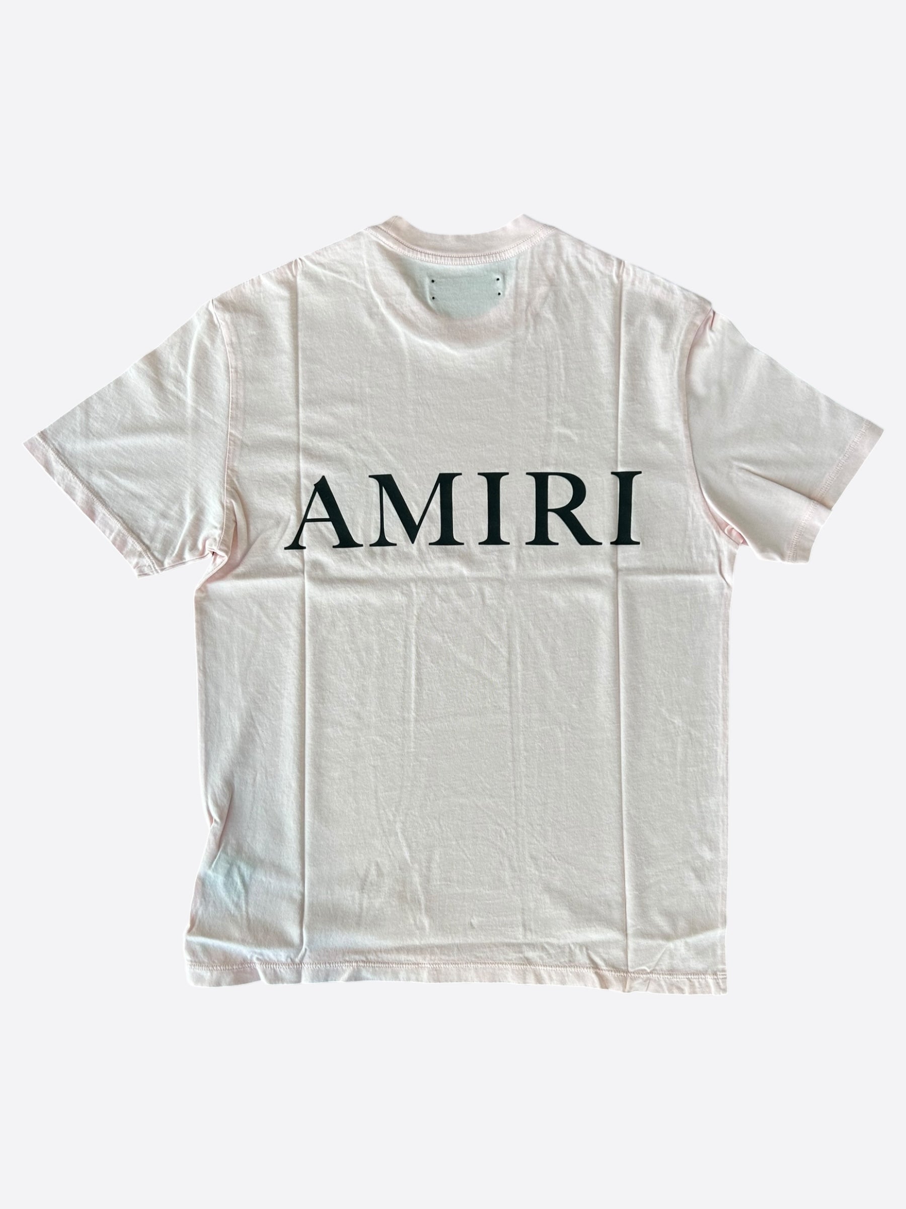 Amiri Pink & Black MA Core Logo T-Shirt for Men - Stylish Graphic Tee for Casual Wear & Street Fashion