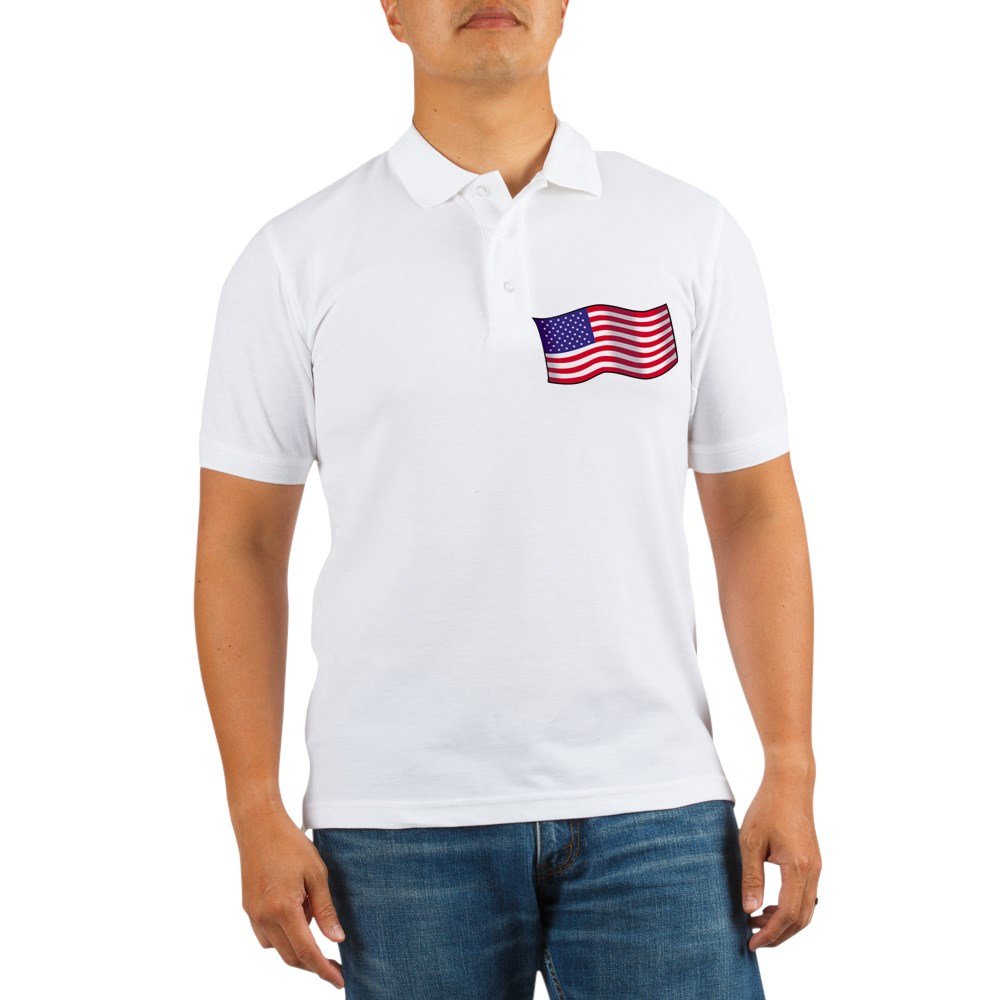 American Flag Golf Polo Shirt - Patriotic Men's & Women's Performance Golf Shirt for US Holidays & Outdoor Sports | 4th of July, Memorial Day, Golf Tournaments