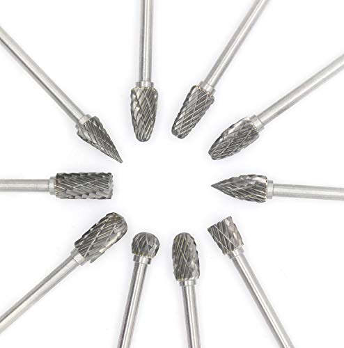 10pcs Tungsten Carbide Rotary Burs Set - 1/10
