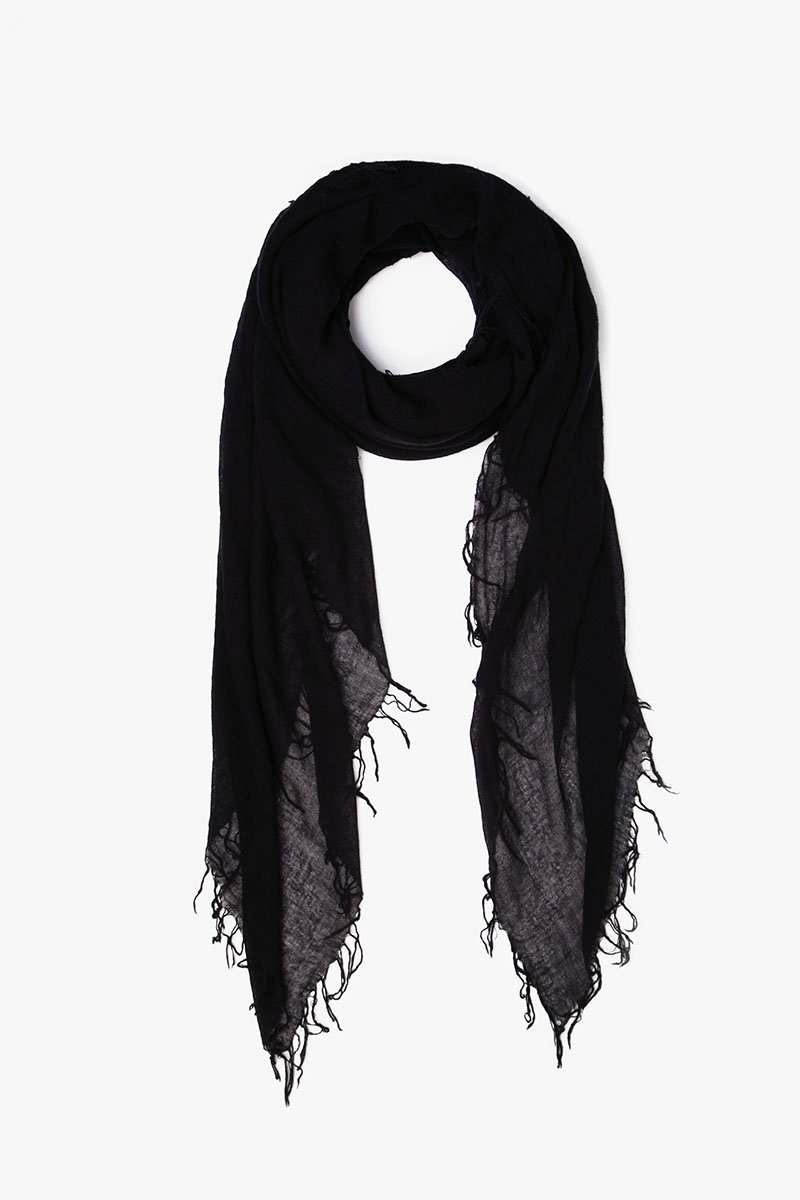 Luxury Cashmere Silk Blend Scarf - Soft Warm Winter Wrap for Women & Men - Elegant Black Fashion Accessory for Office, Travel & Gifting
