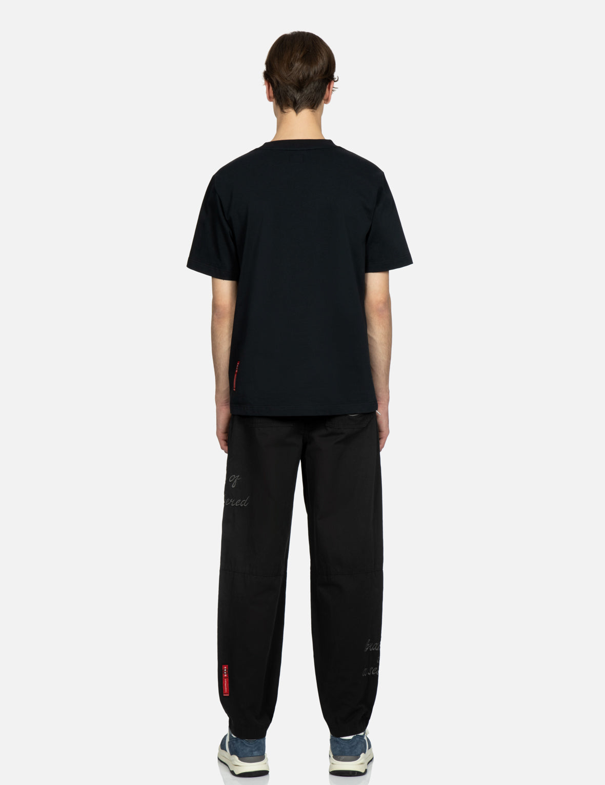 Kamon & Slogan Embroidered Loose Fit Casual Pants - Comfortable Streetwear for Men & Women | Perfect for Daily Wear, Yoga, and Lounge