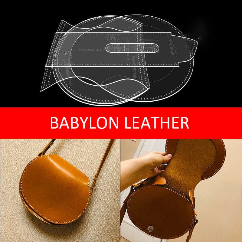 BABYLON™ Genuine Vegetable Tanned Leather Saddle Bag - Classic Pattern AAB 608 | Perfect for Equestrian Riding, Vintage Fashion & Everyday Carry