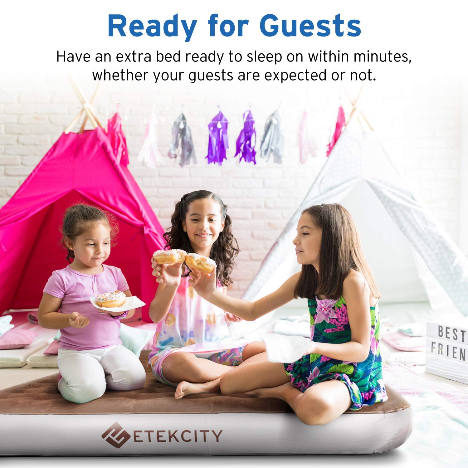 Etekcity Inflatable Air Mattress for Camping - Lightweight, Portable & Waterproof Sleeping Pad for Outdoor Adventures, Backpacking & Guest Beds