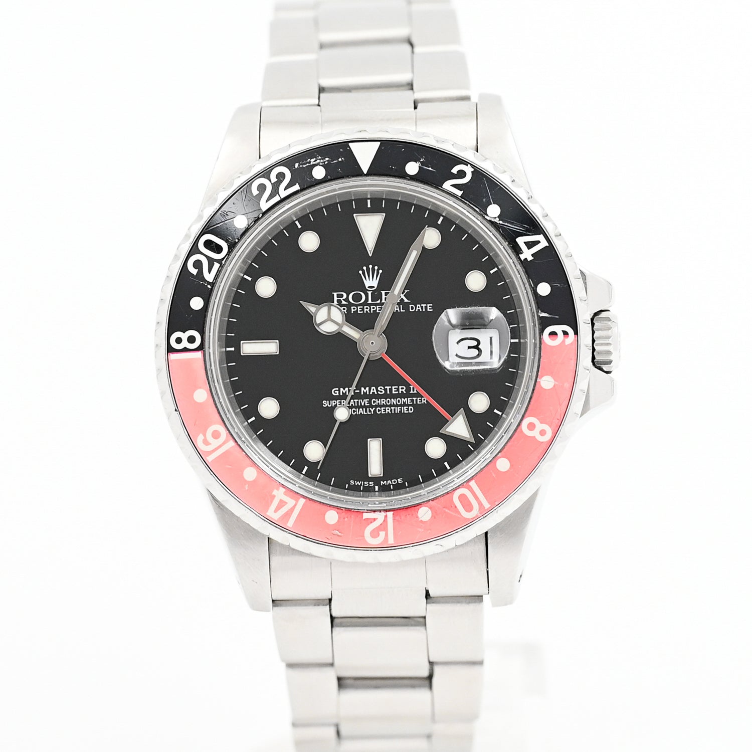 Vintage Rolex GMT-Master II 16710 Pepsi Bezel Stainless Steel Watch 1988 - Perfect for Travel, Business & Luxury Collectors