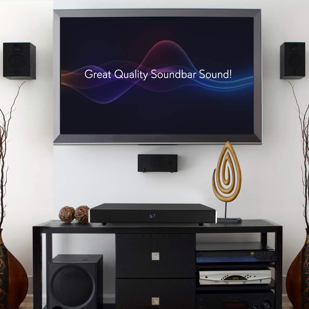 Pyle PSBV820BT 5.1 Surround Sound TV Sound Bar with Built-in Subwoofer - Bluetooth Wireless Soundbar for Home Theater, Gaming & Music - LCD Display, Digital Optical/RCA/AUX/USB Inputs - Black - Perfect for Living Rooms, Bedrooms & Home Entertainment Systems
