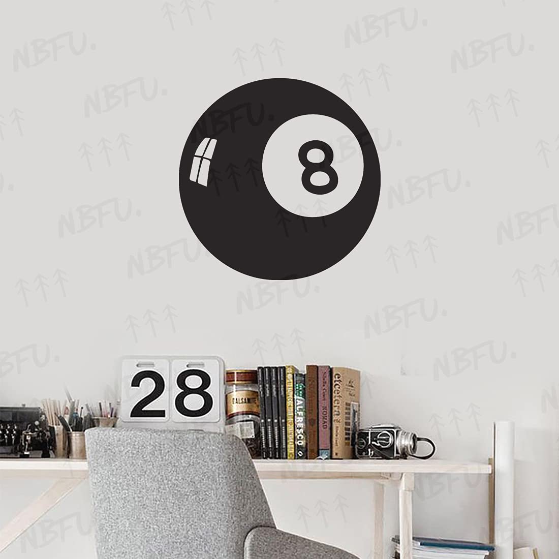 Premium Waterproof Vinyl Decal Stickers Set of 2 - Funny Eight Ball Design for Laptop, Phone, Helmet, Car Window, Bumper, Mug, Cup, Door & Wall Decoration - Perfect for Gifts, DIY Projects & Home Office Decor