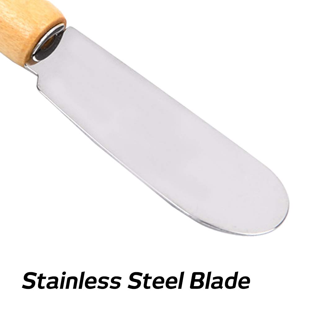 Premium Wooden Butter Knives Set of 10 - 4 Inch Sandwich Spreaders for Cream Cheese, Jam & Condiments - Perfect for Breakfast, Tea Parties & Catering Events