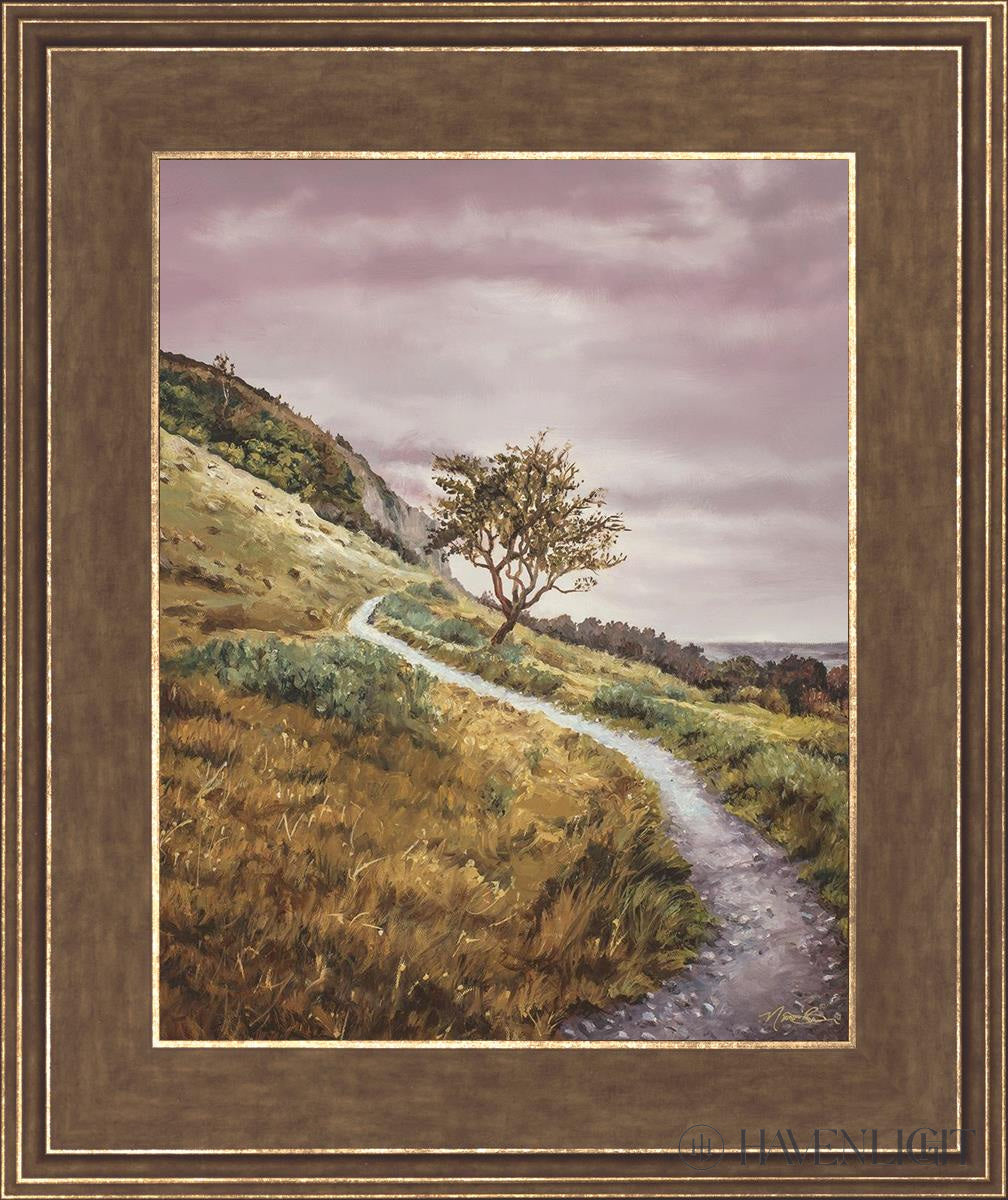 Broken Path Mountain Top Wall Art - Handmade Boho Decor for Living Room, Bedroom & Office - Inspirational Nature Landscape Painting for Home Decor