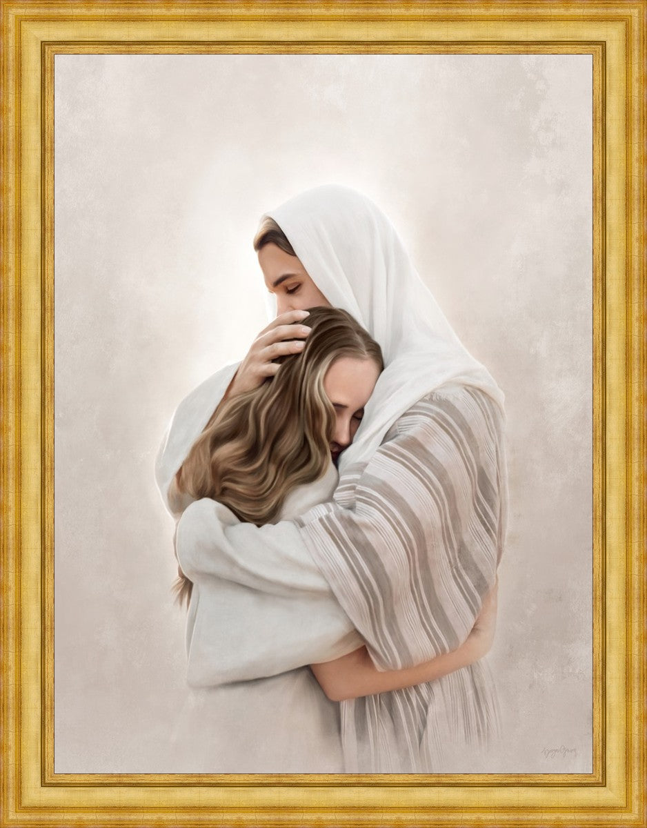 Encircled in His Love Large Wall Art - Inspirational Christian Home Decor for Living Room, Bedroom & Office
