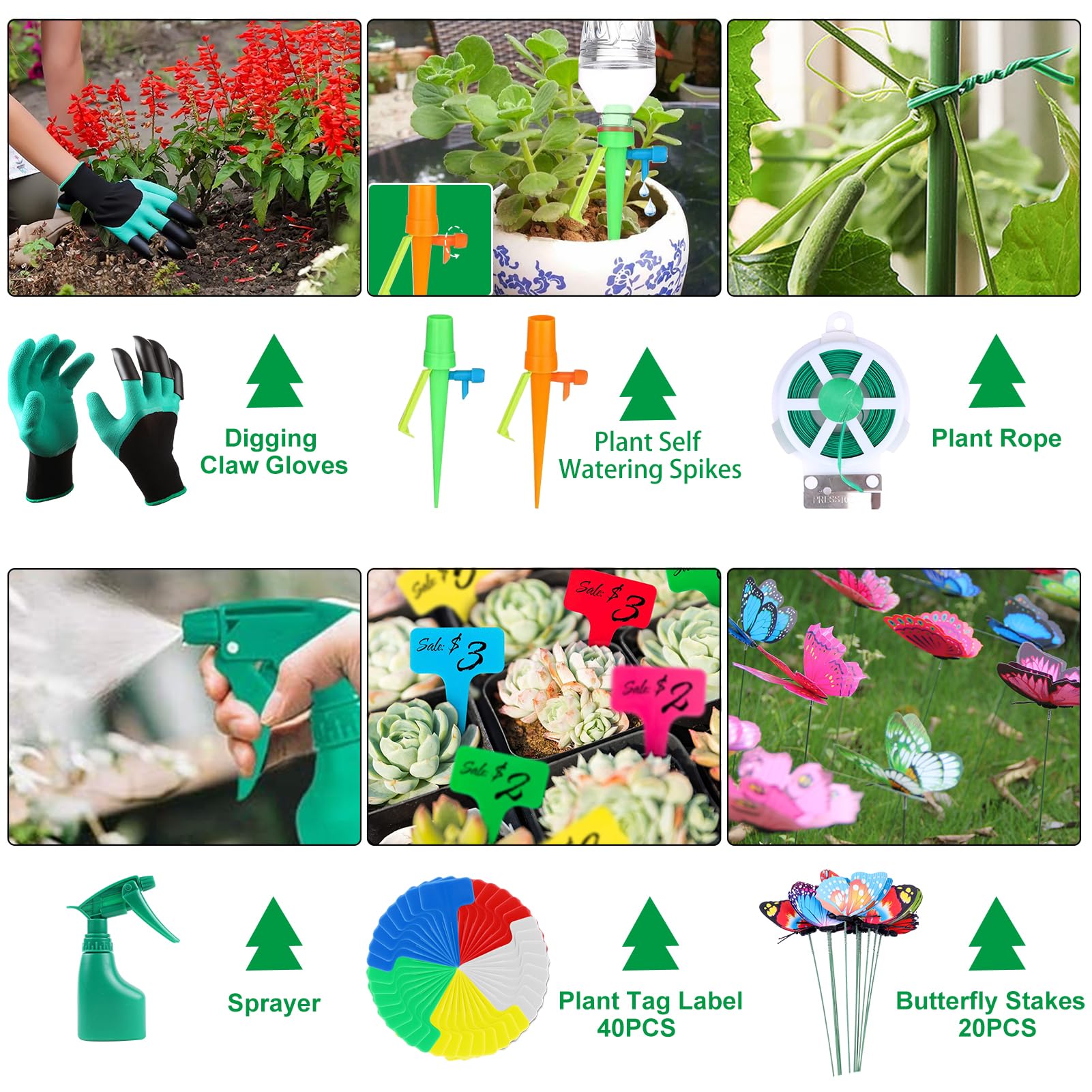 84 PCS Garden Tools Set with Heavy Duty Aluminum Hand Tools, Succulent Tools, Gloves & Sprayer - Complete Gardening Kit for Men & Women - Perfect for Planting, Pruning, Weeding & Outdoor Gardening Gifts