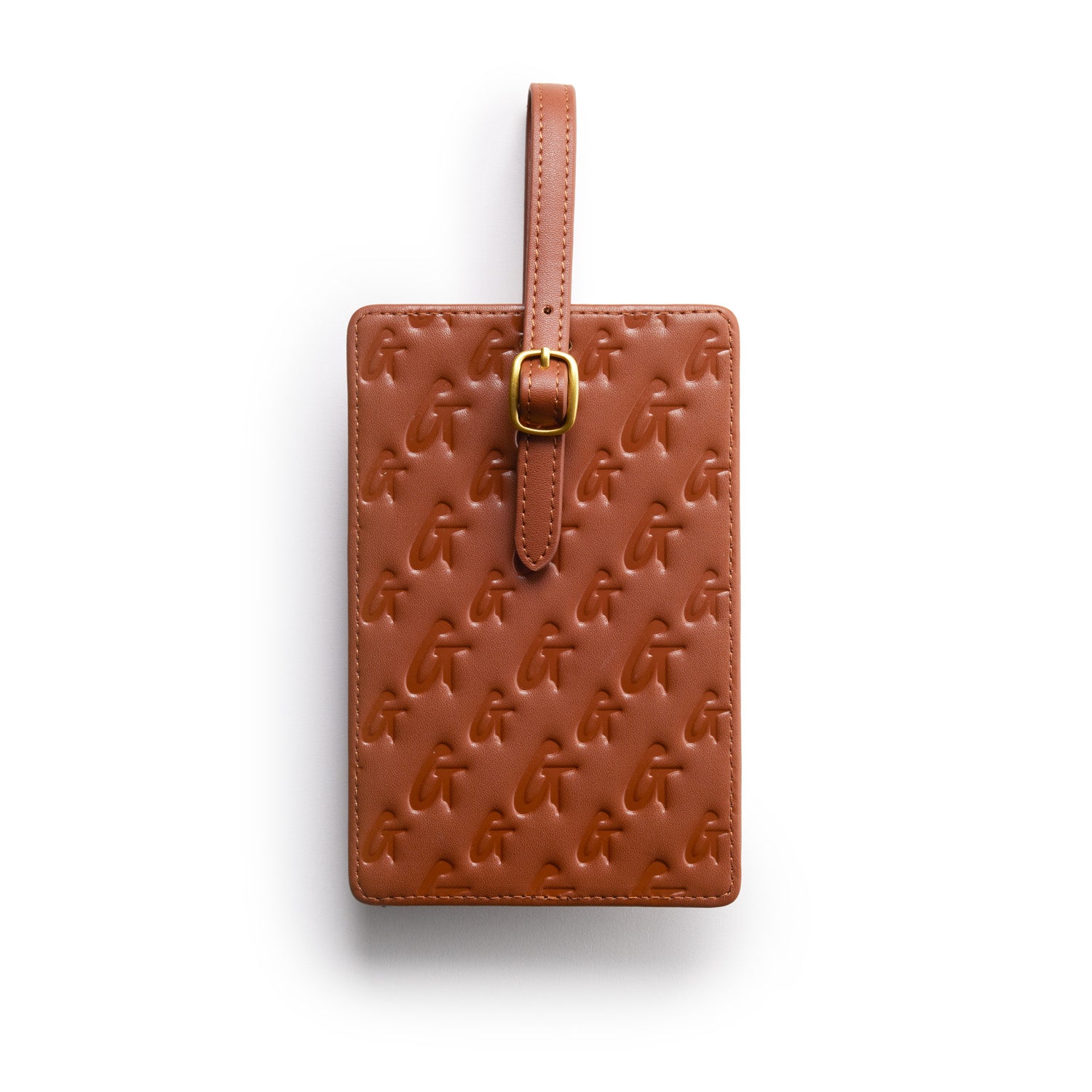 Personalized Monogram Leather Luggage Tag - Brown - Perfect for Travel, Suitcases & Backpacks - Custom Name Gift for Men & Women