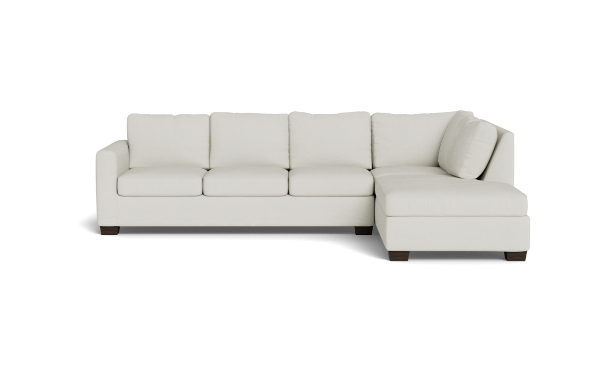 Track 121 Right Chaise Sleeper Sectional Sofa - Modern L-Shaped Convertible Couch with Pull-Out Bed for Living Room, Guest Room & Small Spaces