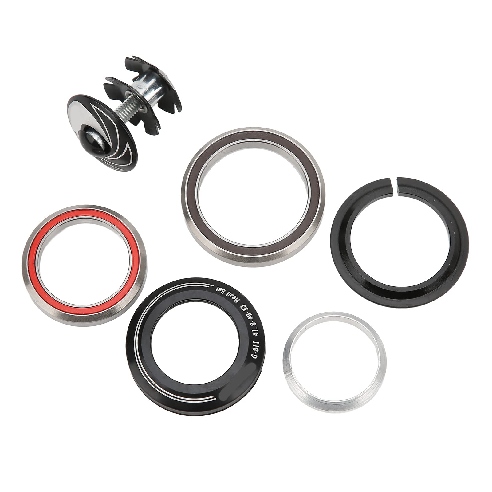 Premium Aluminum Alloy Mountain Bike Headset - High Strength & Durable Bicycle Headset for Impact Absorption & Balanced Stress Distribution - Perfect for Trail Riding, Downhill & Off-Road Cycling Adventures