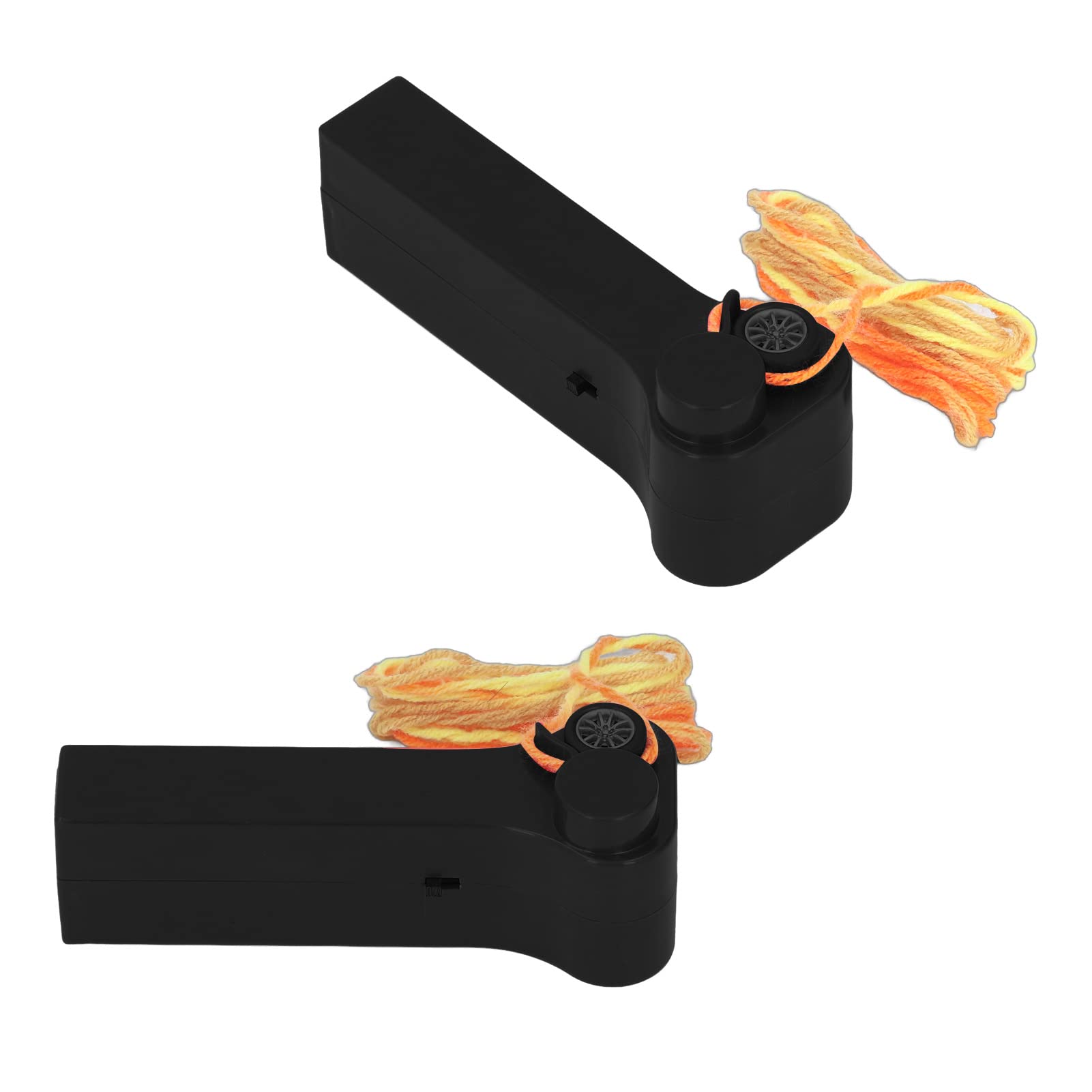 Electric Rope Launcher Toy for Cats - Zipstring Launcher with Durable Rope - Fun Interactive Outdoor Cat Toy (Black) - Perfect for Indoor Play, Backyard Exercise & Pet Entertainment