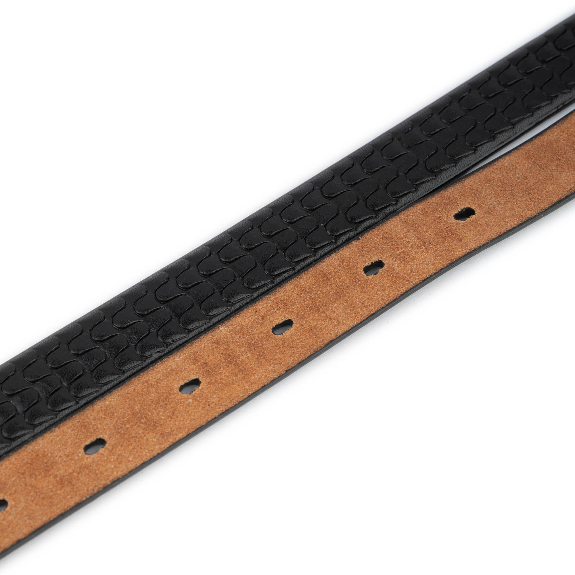 Cartier Women's Replacement Thin Leather Belt Strap - Black Embossed Buckle for Watches & Fashion Accessories