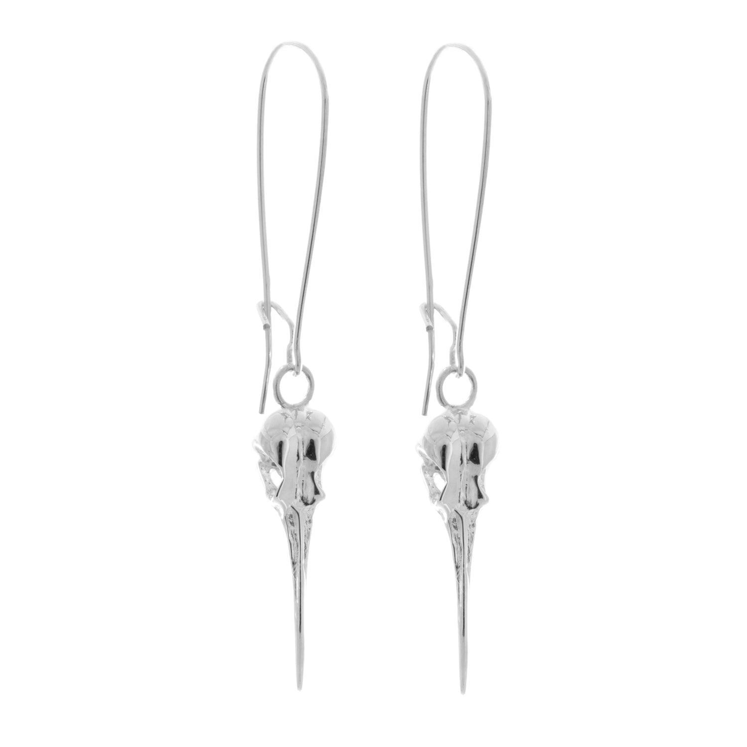 Hummingbird Skull Earrings - Gothic Boho Jewelry for Women, Unique Handmade Bird Skull Studs - Perfect for Halloween, Punk Fashion & Dark Aesthetic Outfits