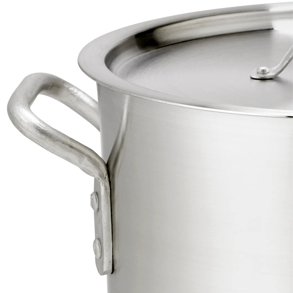 160 Qt Commercial Aluminum Stock Pot - Browne Thermalloy Heavy Duty Cooking Pot for Restaurants, Catering & Large Batch Cooking - Perfect for Soups, Stews, Boiling & Canning