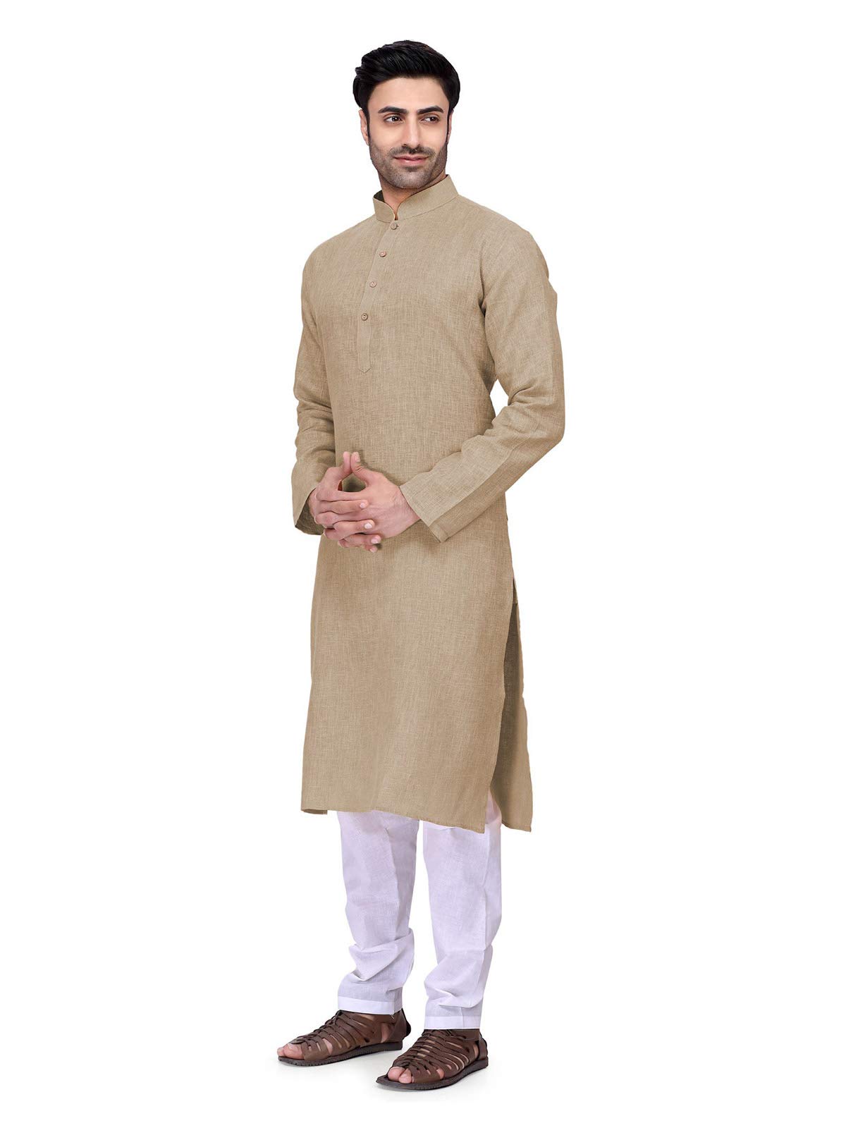 Elina Fashion Men's Cotton Kurta Pajama Set - Traditional Indian Tunic Outfit for Festivals, Weddings & Cultural Events