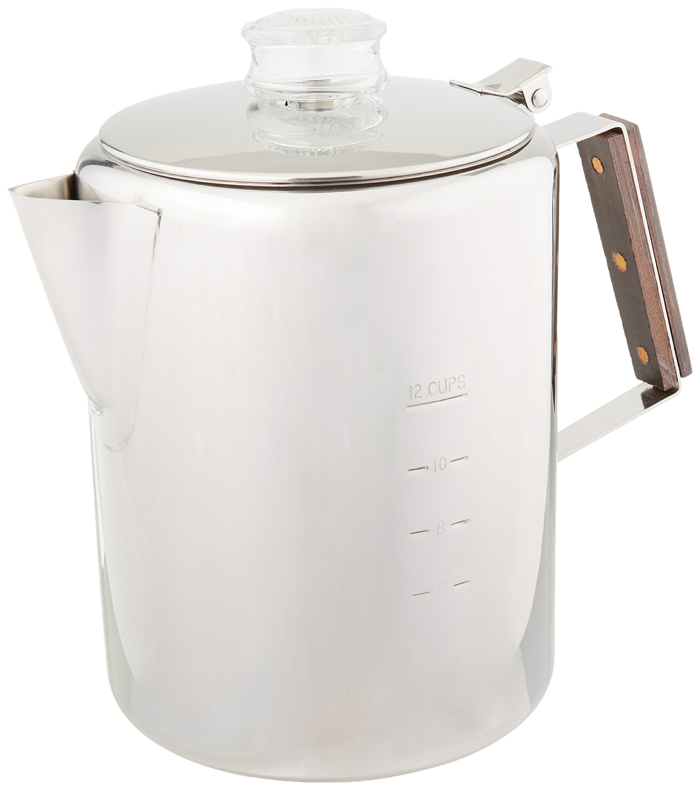 Fast Brewing Stainless Steel Coffee Percolator - Camping, Hiking & Outdoor Use - Durable & Portable for Home & Travel