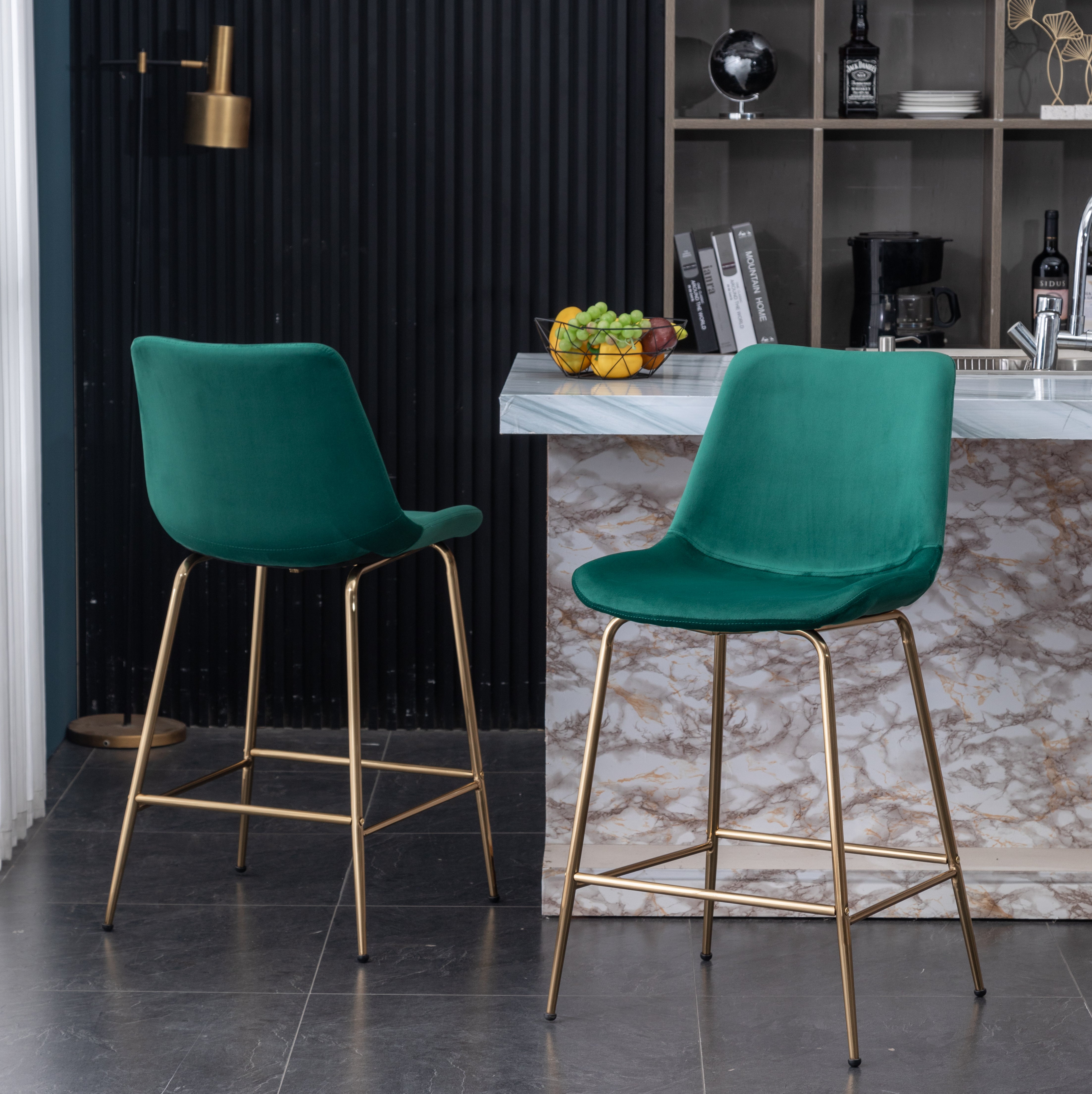 Roundhill Furniture Aufurr Modern Velvet 26.5
