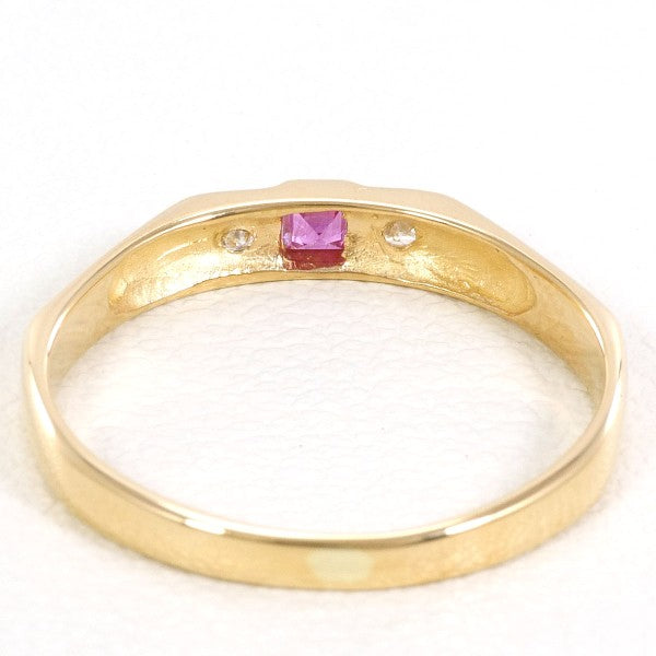 18K Yellow Gold Ruby and Diamond Ring for Women - Elegant Vintage Style Engagement & Wedding Jewelry Gift - Perfect for Anniversaries, Proposals, and Special Occasions