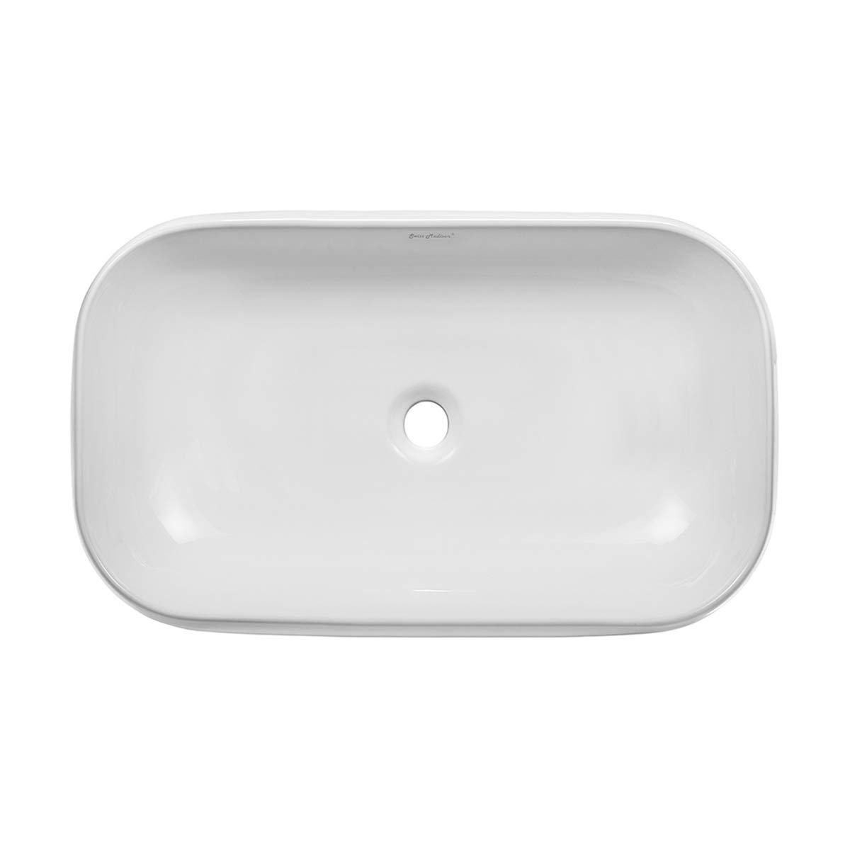 Swiss Madison SM-VS275 28-Inch White Ceramic Vessel Bathroom Sink - Modern Above Counter Basin for Vanity, Powder Room & Luxury Bathroom Decor