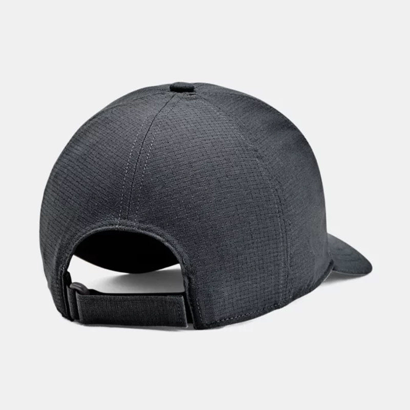 Under Armour Iso Chill Armourvent Adjustable Baseball Cap - Moisture-Wicking, UV Protection, Grey for Running, Golf & Outdoor Sports