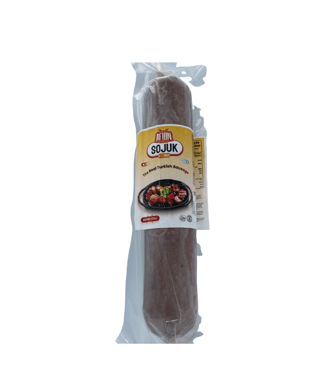 Halal Sujuk Hot Sausage 300g - Premium Spicy Beef Sausage for BBQ, Sandwiches & Breakfast | Authentic Toronto Halal Meat