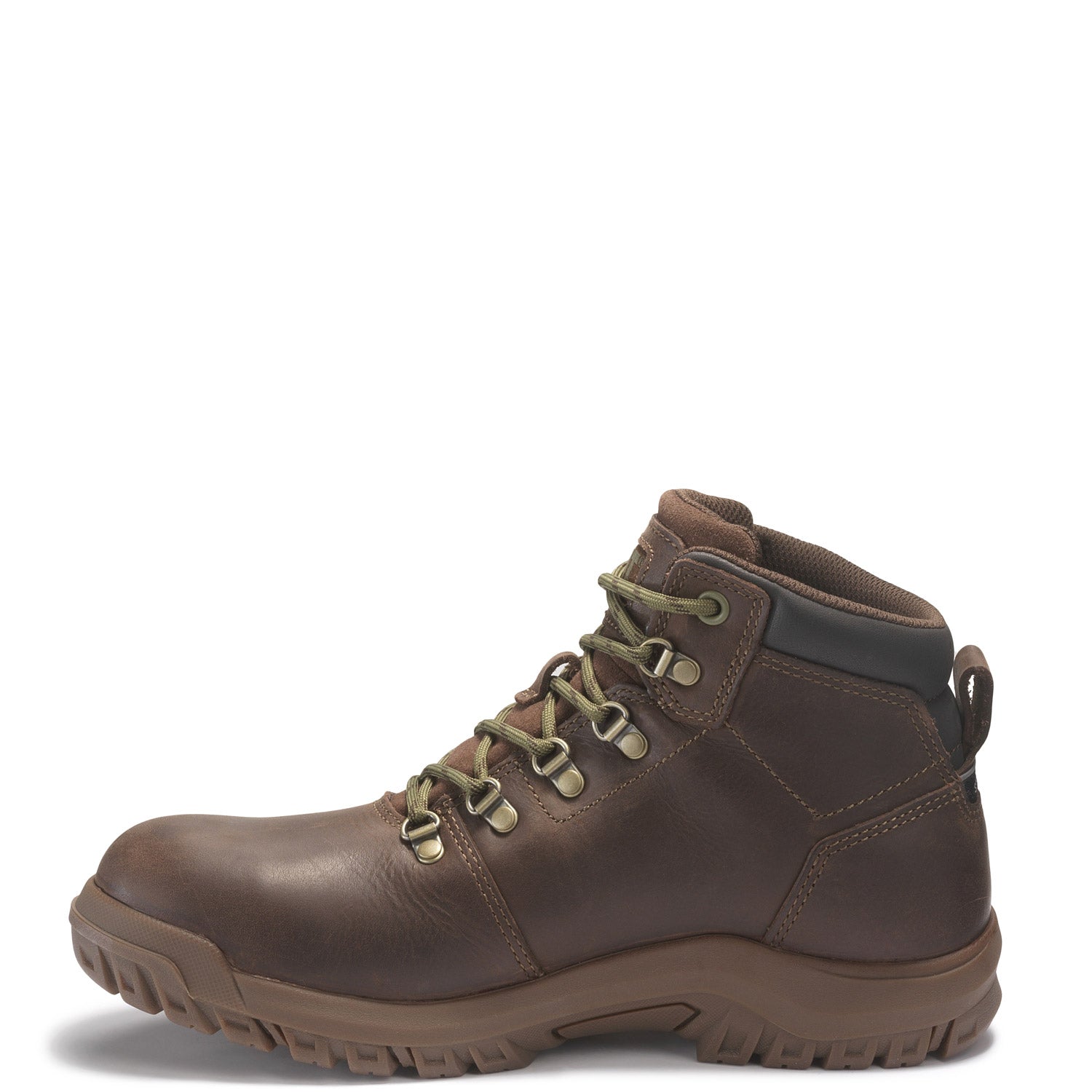 CAT Women's Mae Waterproof Steel Toe Work Boot - Cocoa Brown Safety Shoes for Construction, Warehouse & Outdoor Work | Slip Resistant & Comfortable