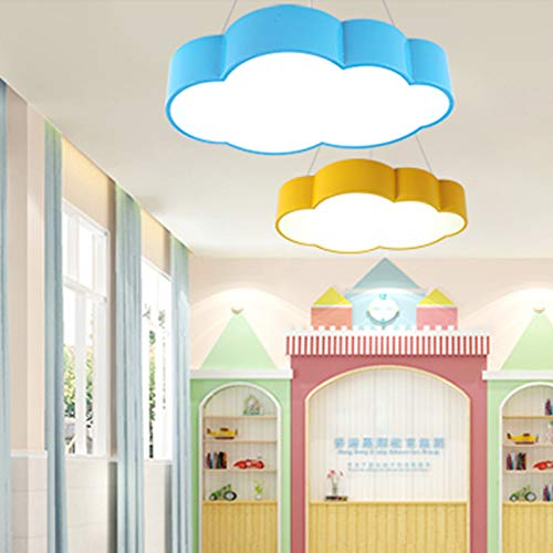 Modern LED Cartoon Cloud Pendant Light - Creative Hanging Ceiling Lamp for Kids Room, Girls Bedroom (Blue) | Perfect for Nursery, Playroom & Children's Bedroom Decor