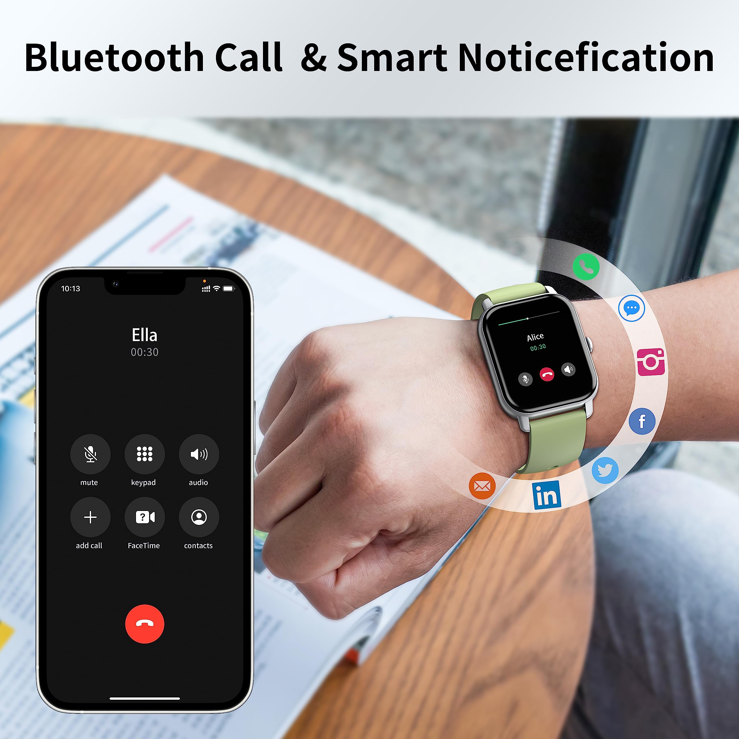 Smart Watch for Men & Women with Call Function, 1.85