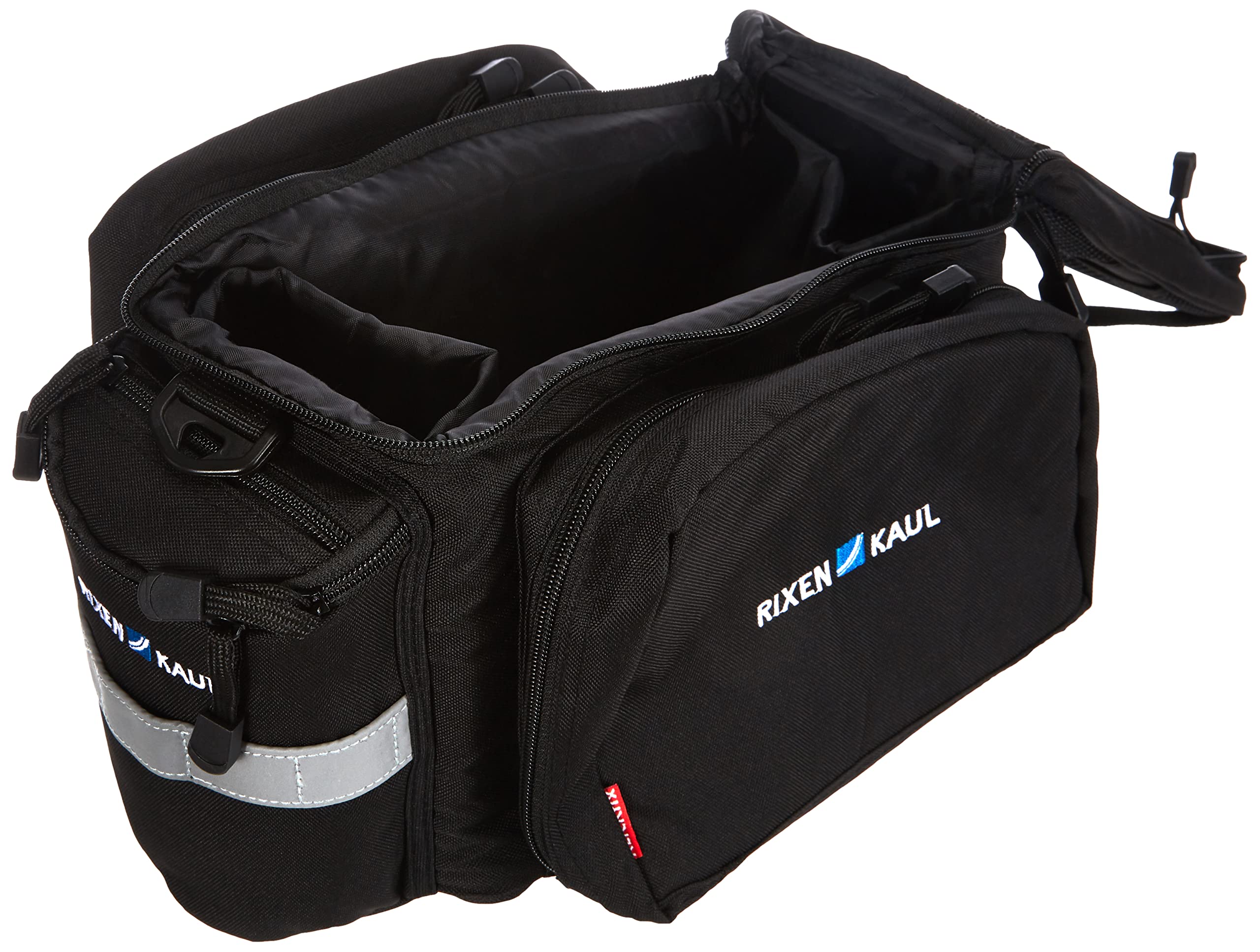 KLICKfix Unisex Adult Rackpack 2+ Luggage Bag - Waterproof Black Bicycle Pannier Backpack for Commuting, Travel & Outdoor Adventures (1 Size)