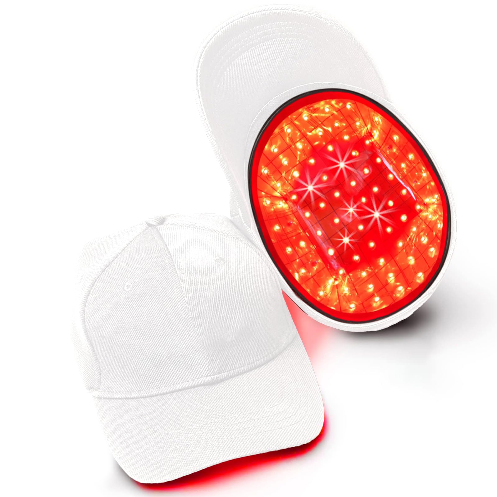 Laser Hair Growth Cap for Men & Women - Red Light Therapy Hair Loss Treatment System with Hair Regrowth Technology - At-Home Hair Restoration Solution for Thinning Hair (White) - Perfect for Daily Use at Home or Salon