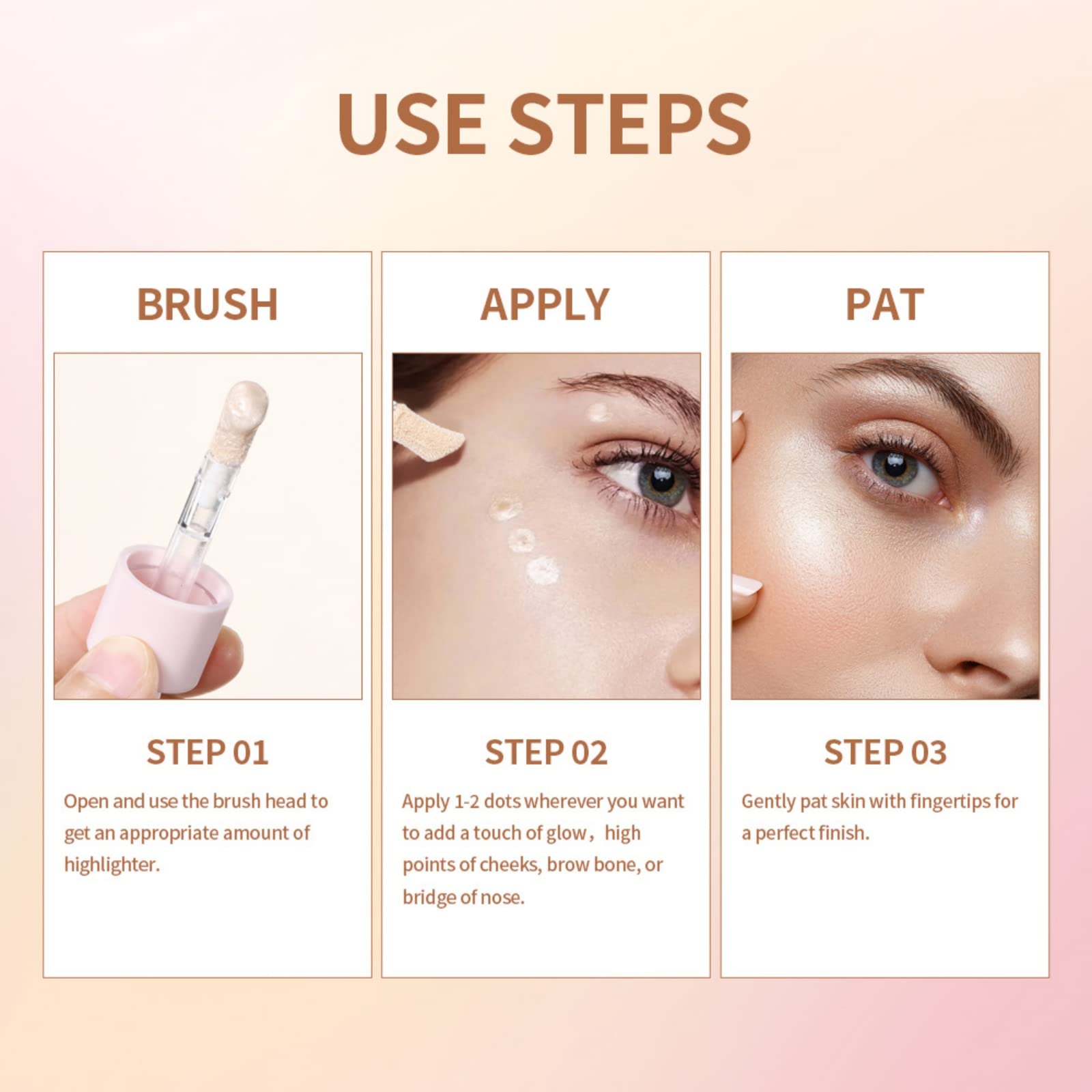 Liquid Highlighter Makeup Stick - Waterproof Face Illuminator & Glitter Highlighter for Long Lasting Glow | Perfect for Contouring, Highlighting & Night Out Makeup