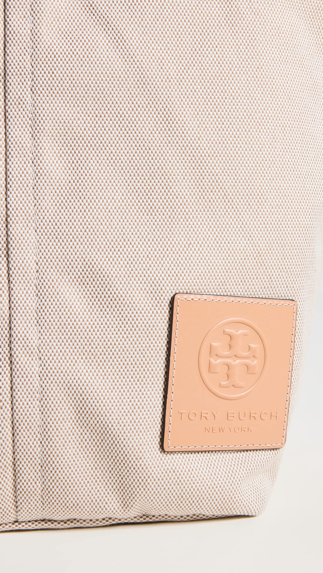 Tory Burch Women's Gracie Canvas Tote Bag - Natural Off White One Size - Stylish Large Handbag for Work, Travel & Everyday Use