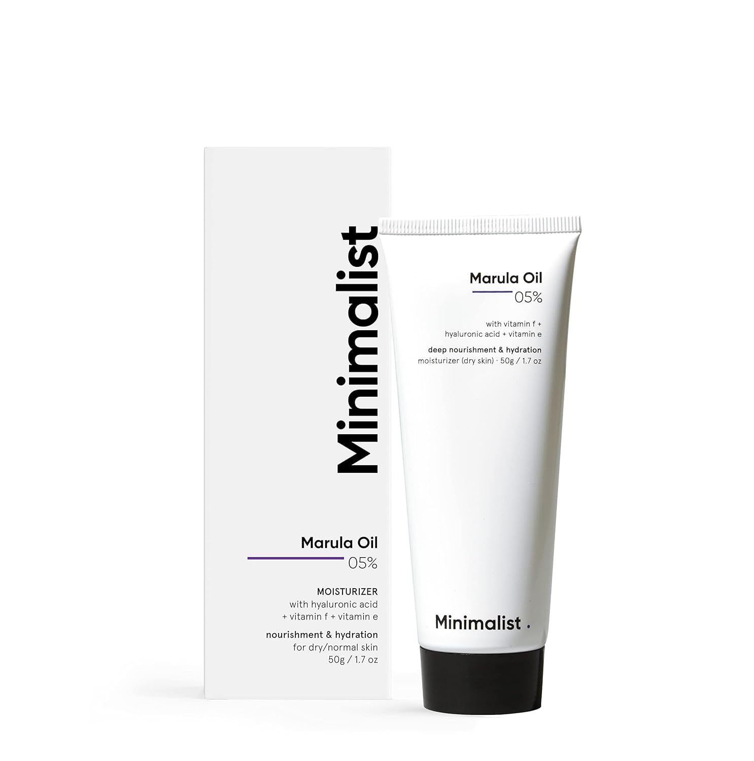 5% Maru'lla Oil Face Moisturizer for Dry Skin - Hyaluronic Acid Deep Hydration & Nourishment - Lightweight Non-Greasy Formula for Men & Women - Perfect for Night Routine & Winter Skin Care