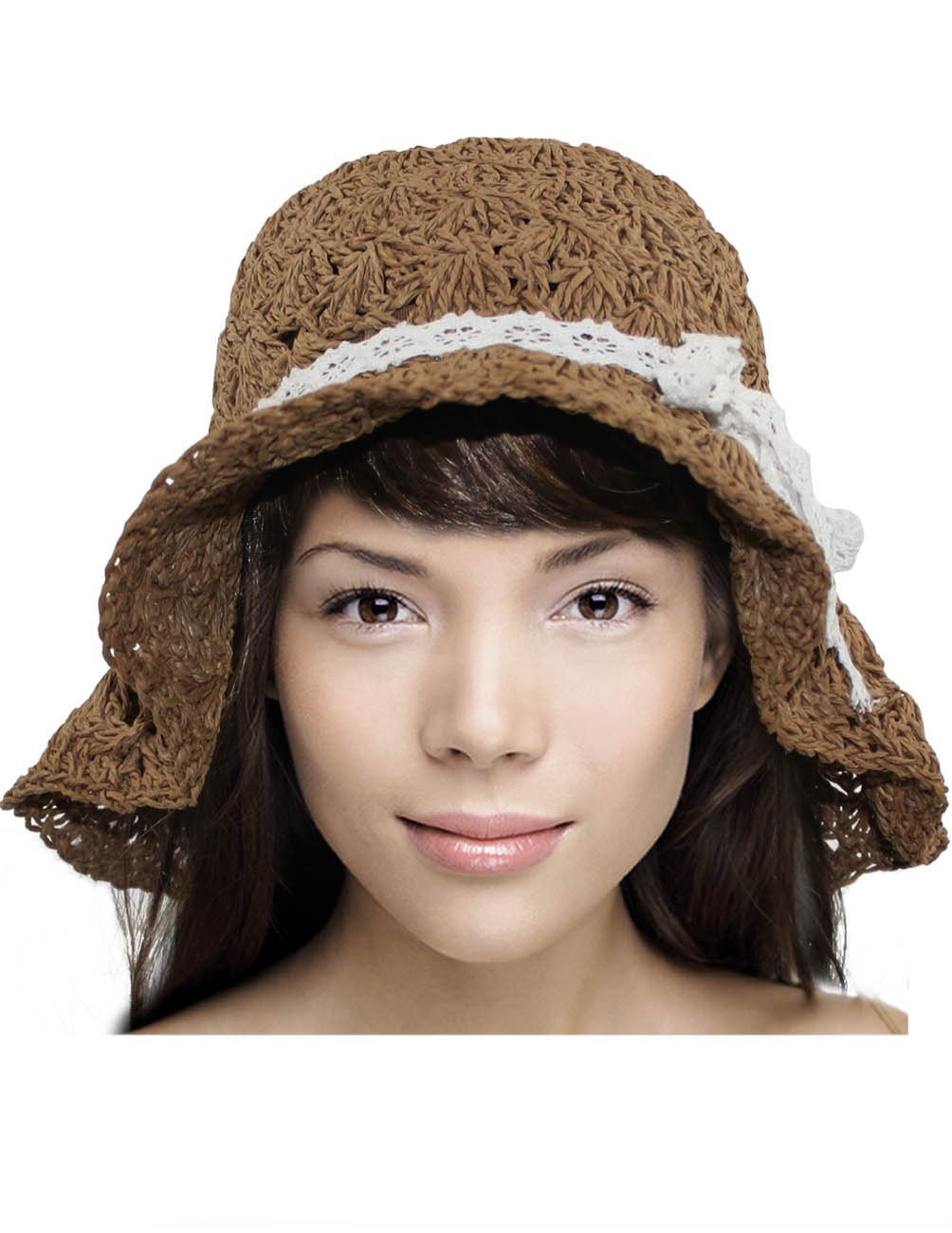 Dahlia Women's Summer Sun Hat - UPF 50+ Wide Brim Bucket Hat for UV Protection, Beach, Travel & Outdoor Activities