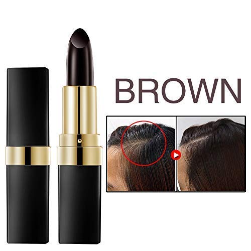 Brown Temporary Hair Dye Pencil for Roots - 3.8g Instant Root Touch Up & Hair Color Concealer - Perfect for Quick Fixes Between Salon Visits, Travel, and Everyday Use