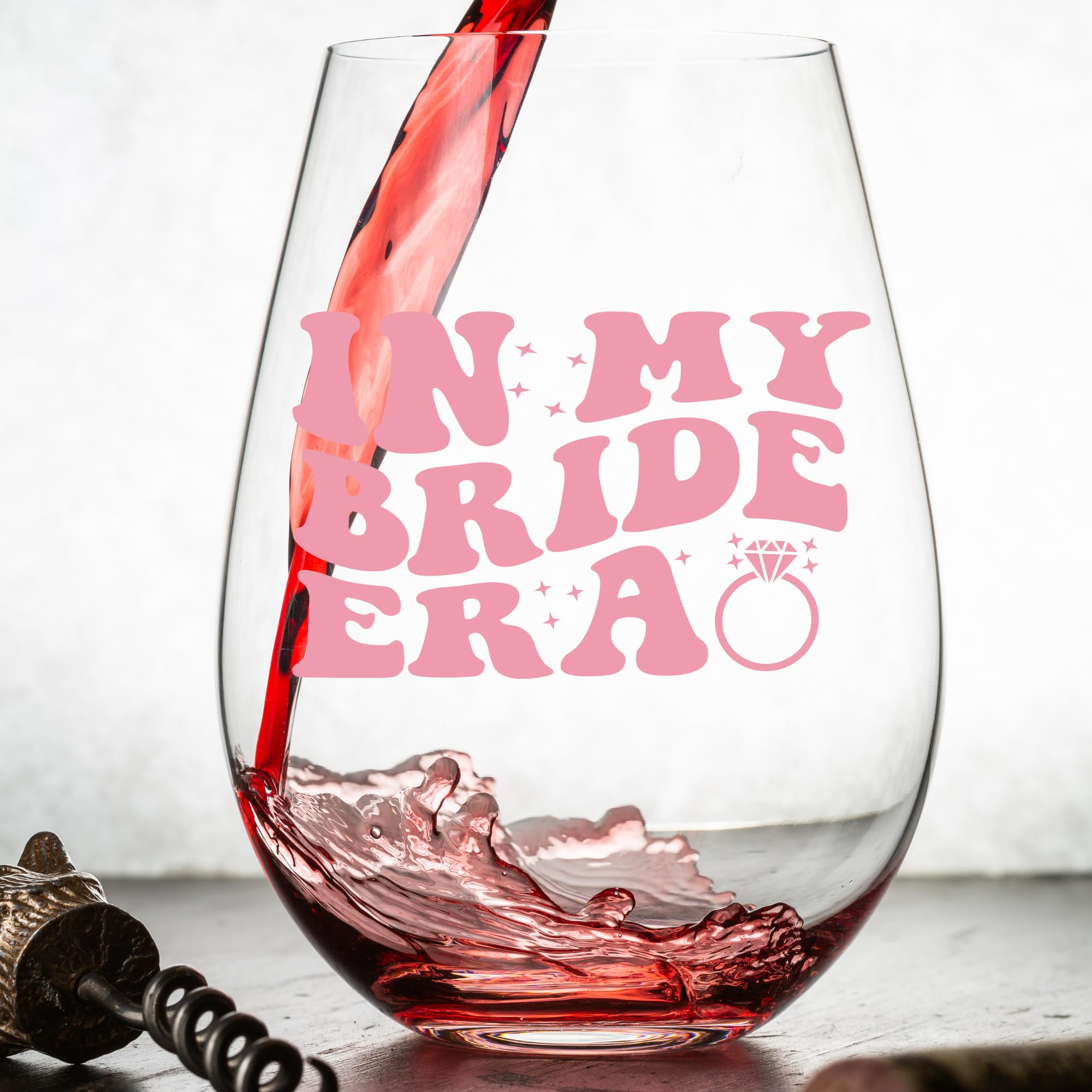 Bride Era Wine Glass - Elegant Wedding Gift for Her, Bridal Shower & Engagement Party Present - Future Mrs & Bride-to-Be Keepsake - Romantic Couple Gift for Bachelorette Parties (Perfect for Toasts, Celebrations & Wedding Memories)