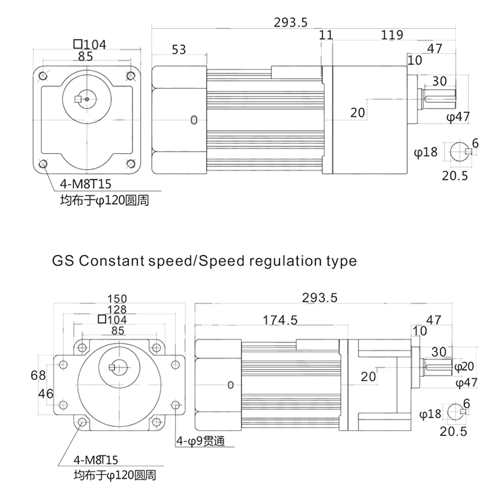 110V 200W 20K High Torque AC Gear Motor - Single-Phase 24.1Nm Electric Gear Reducer with 0-68 RPM Adjustable Speed Controller - Perfect for Conveyor Systems, Packaging Machines & Industrial Automation Equipment