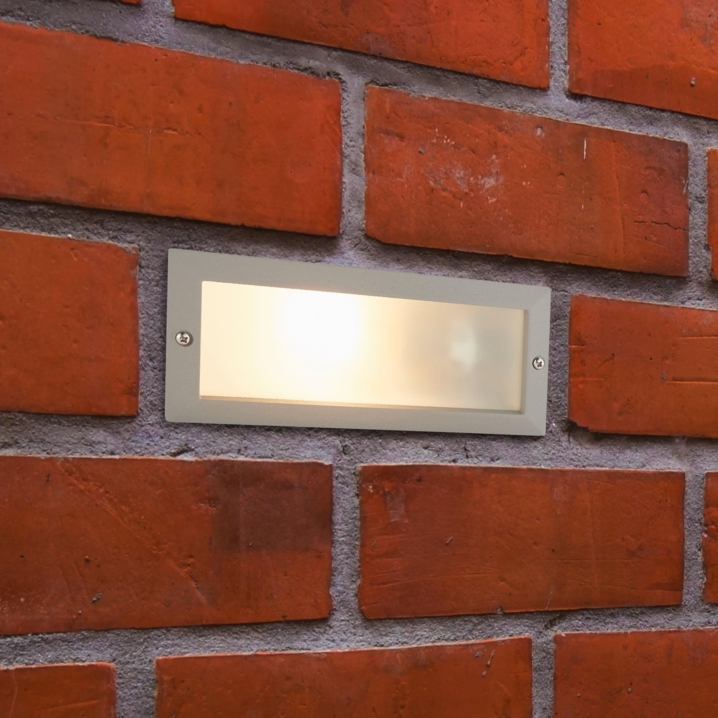 Eco-Friendly Grey Brick Light with Louvre Design - IP44 Rated 40W LED for Outdoor & Garden Lighting