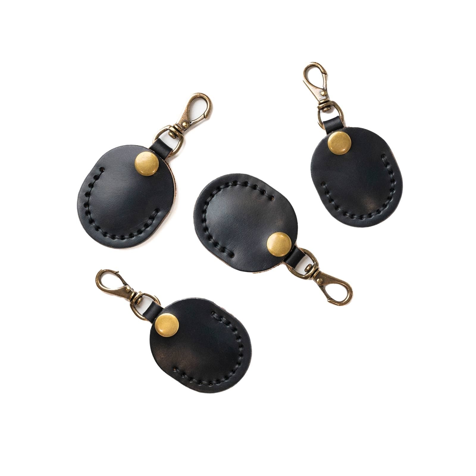 Premium Leather AirTag Holder 4 Pack - Durable & Stylish Keychain Accessory for Apple AirTag - Perfect for Keys, Bags, Wallets & Travel Essentials