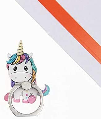 4Pcs Cute Unicorn Sea Shell Phone Ring Holder - 360° Rotating Finger Grip Stand for iPhone Samsung Galaxy (Pink/White) | Perfect for Selfies, Video Calls & Hands-Free Viewing