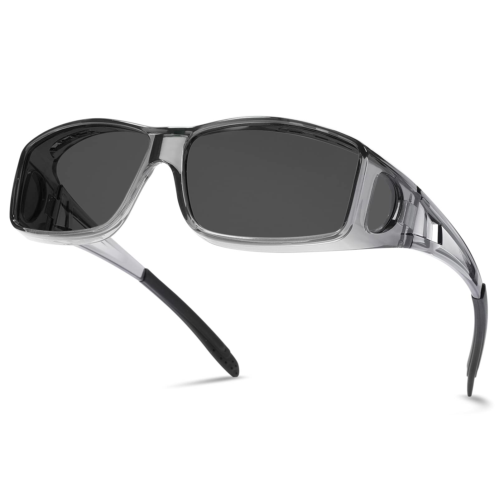 NULOOQ Polarized Sunglasses for Men & Women - Fit Over Prescription Glasses with Wrap Around Design - Perfect for Driving, Fishing & Outdoor Activities