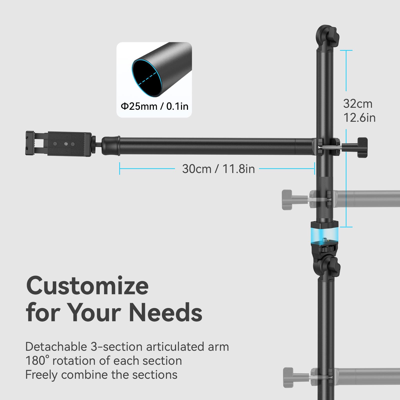SMALLRIG Flexible Camera Desk Mount with 360° Ball Head & C-Clamp - Adjustable Arm for Photography, Videography, Live Streaming (Model 4456) - Perfect for YouTube Creators, Vloggers & Home Studio Setup