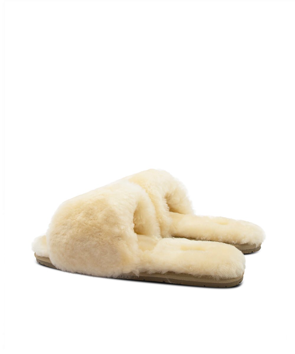 Women's UGG Fluffy Slippers - Cozy Indoor/Outdoor House Shoes for Winter Comfort - Perfect for Home, Lounge & Cold Weather Wear