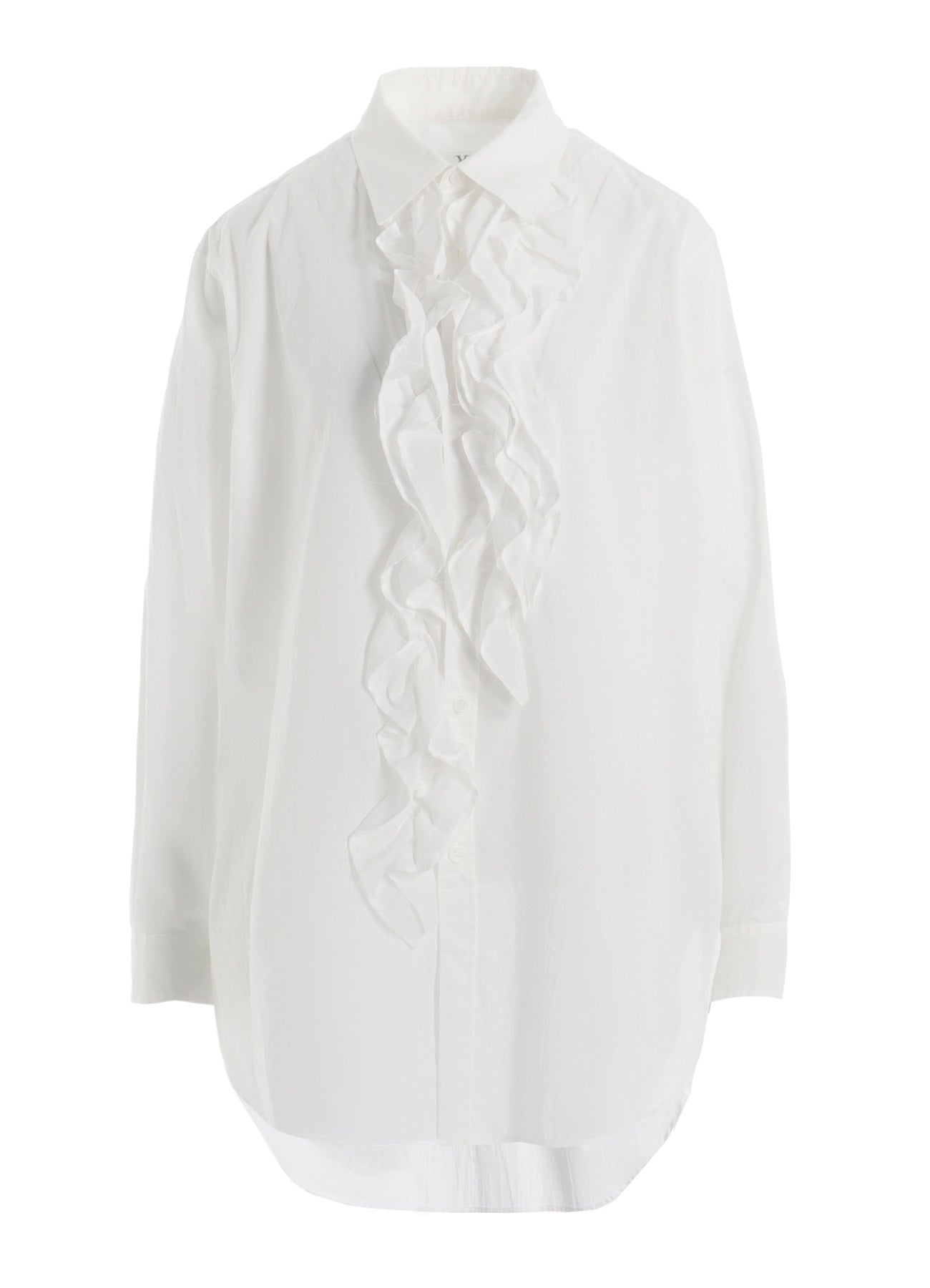 Women's Cotton Lawn Untrimmed Frill Blouse - Flowy Casual Top for Summer, Beach, and Office Wear